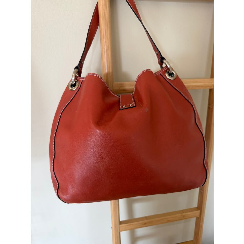 Marc Jacobs Collection Burnt Orange Leather Hobo Shoulder Bag Large - Picture 4 of 10